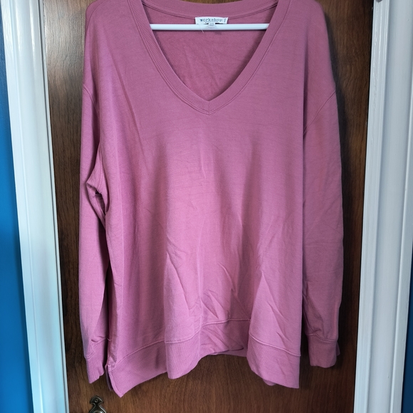 Workshop Republic Clothing Tops - Workshop Republic Clothing Pink Sweatshirt